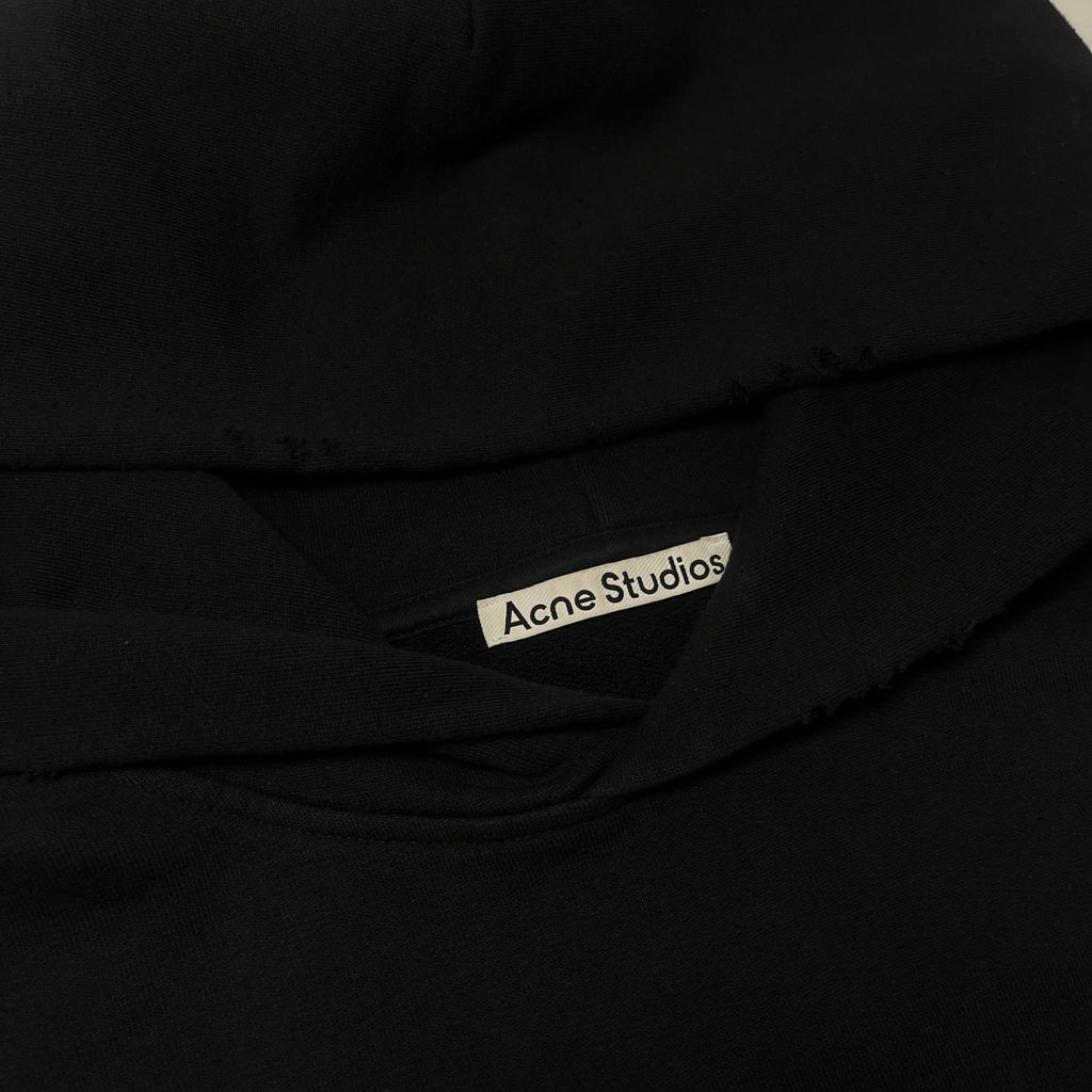 Acne Studios 1996 Logo Distressed Hoodie Black