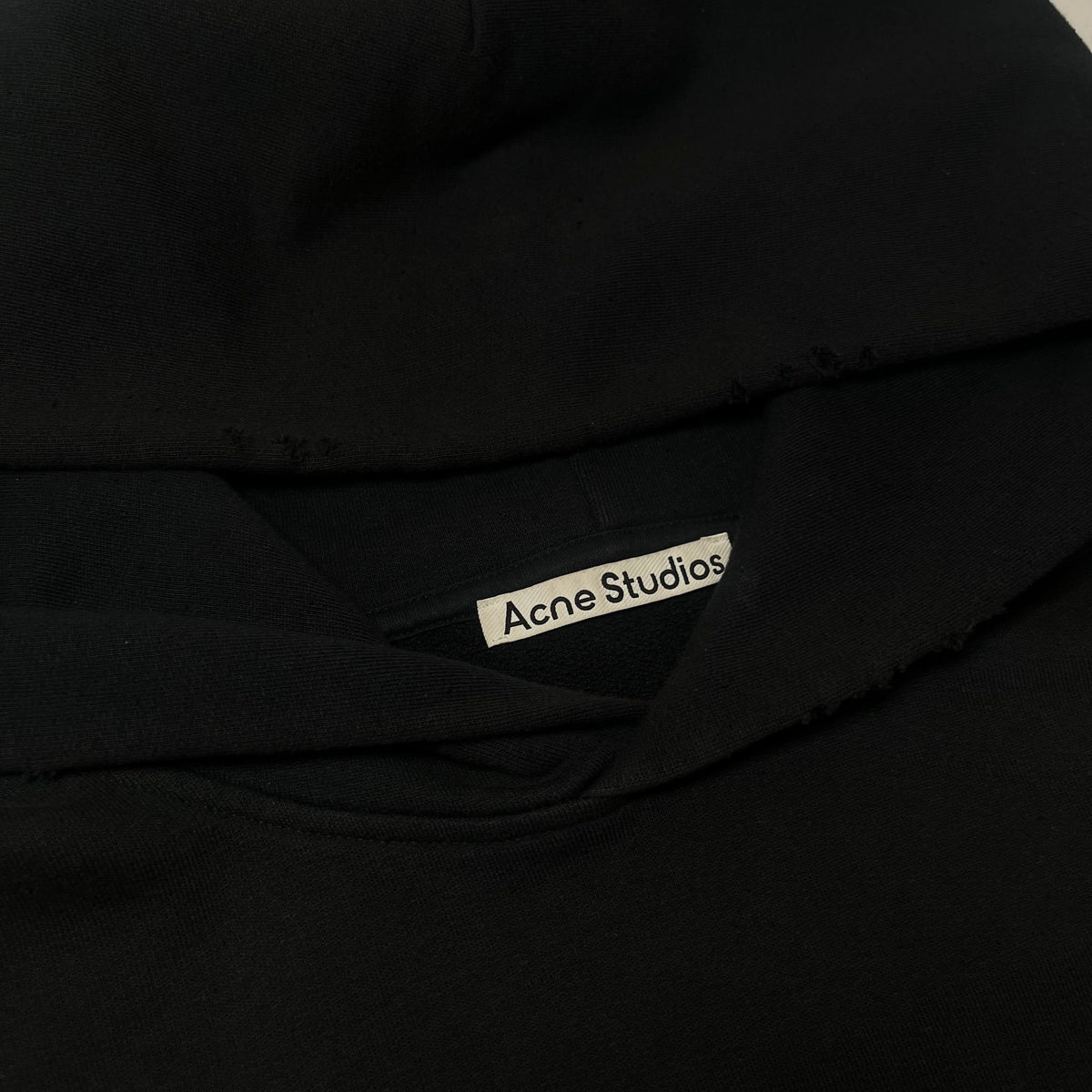 Acne Studios 1996 Logo Distressed Hoodie Black