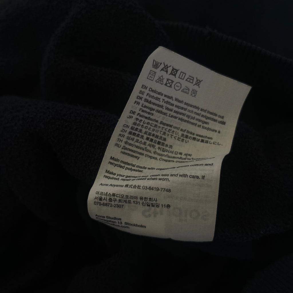 Acne Studios 1996 Logo Distressed Hoodie Black