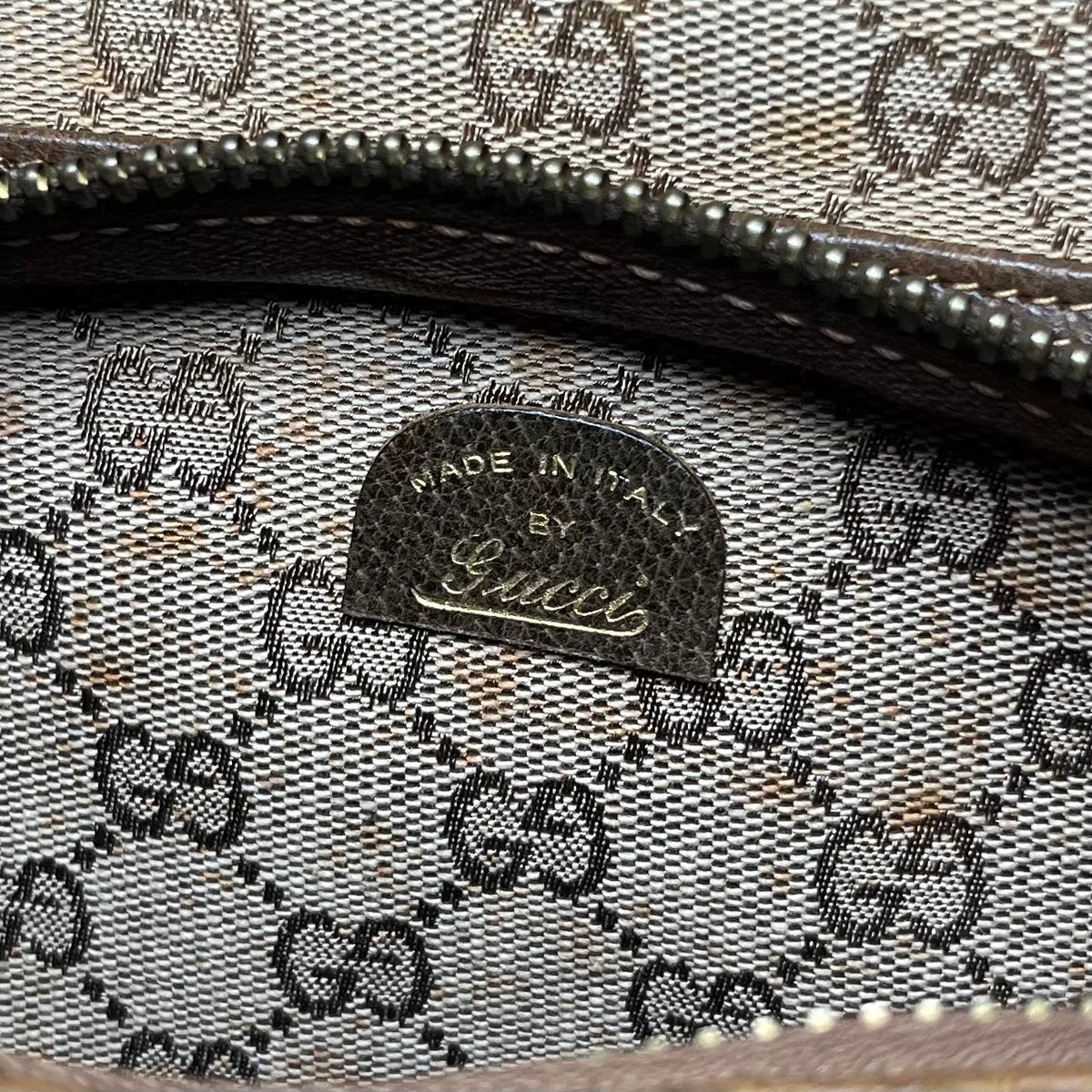 Gucci Large Tennis Bag in Beige GG Canvas, 1970s-80s