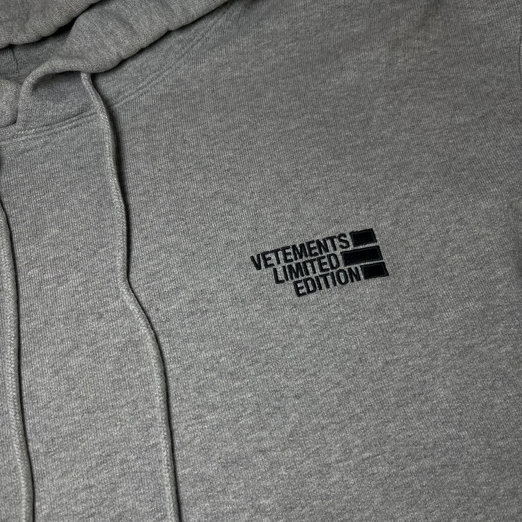 Vetements Gray Limited Edition Logo Hoodie 2020