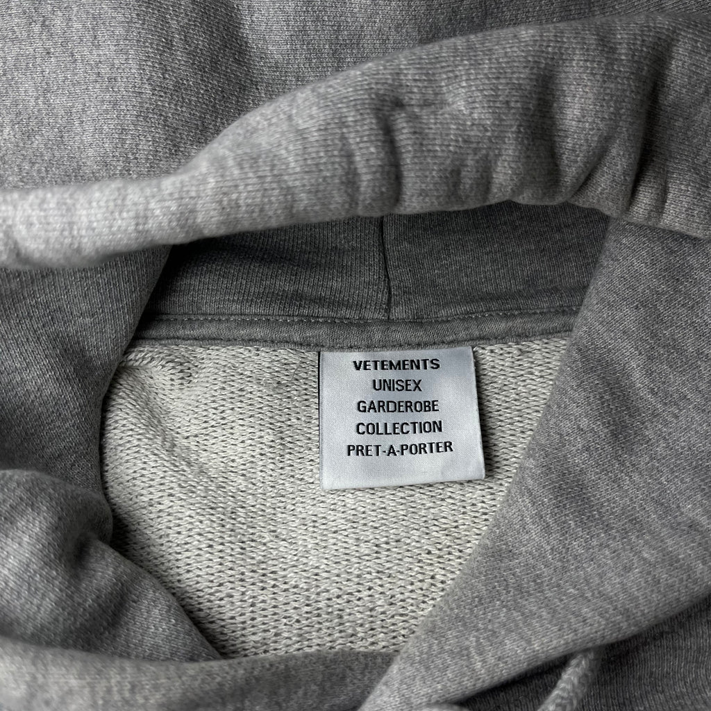 Vetements Gray Limited Edition Logo Hoodie 2020