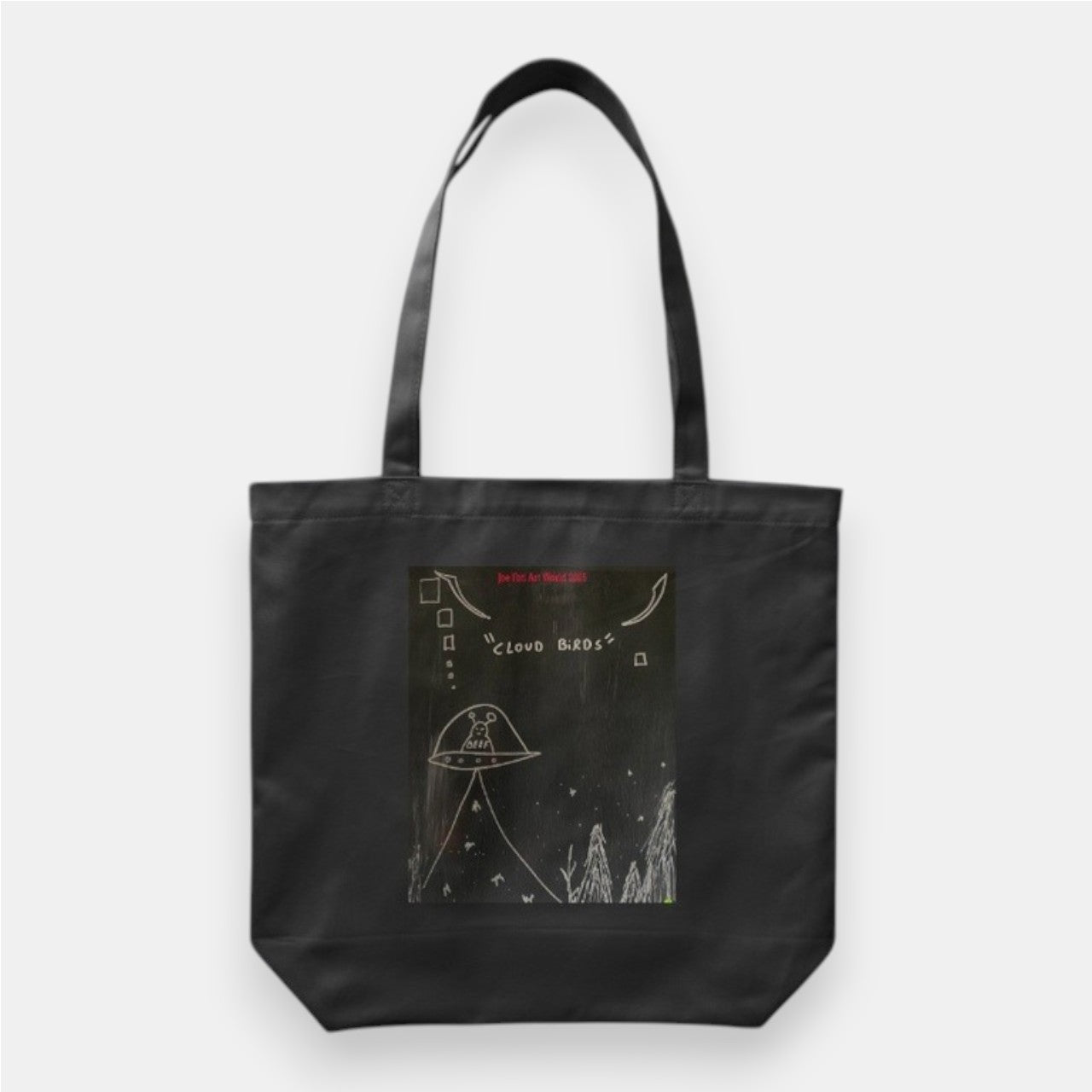Joe Foti Art World Tote Bag Black with Artwork 2025