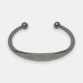 Louis Vuitton Silver Monogram Jonc Bracelet w. Dust Bag & Box