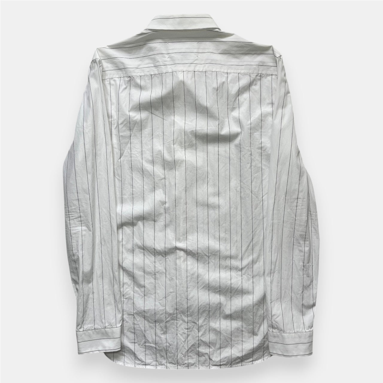 Maison Martin Margiela Slim Fit White Striped Button Up Shirt 2015
