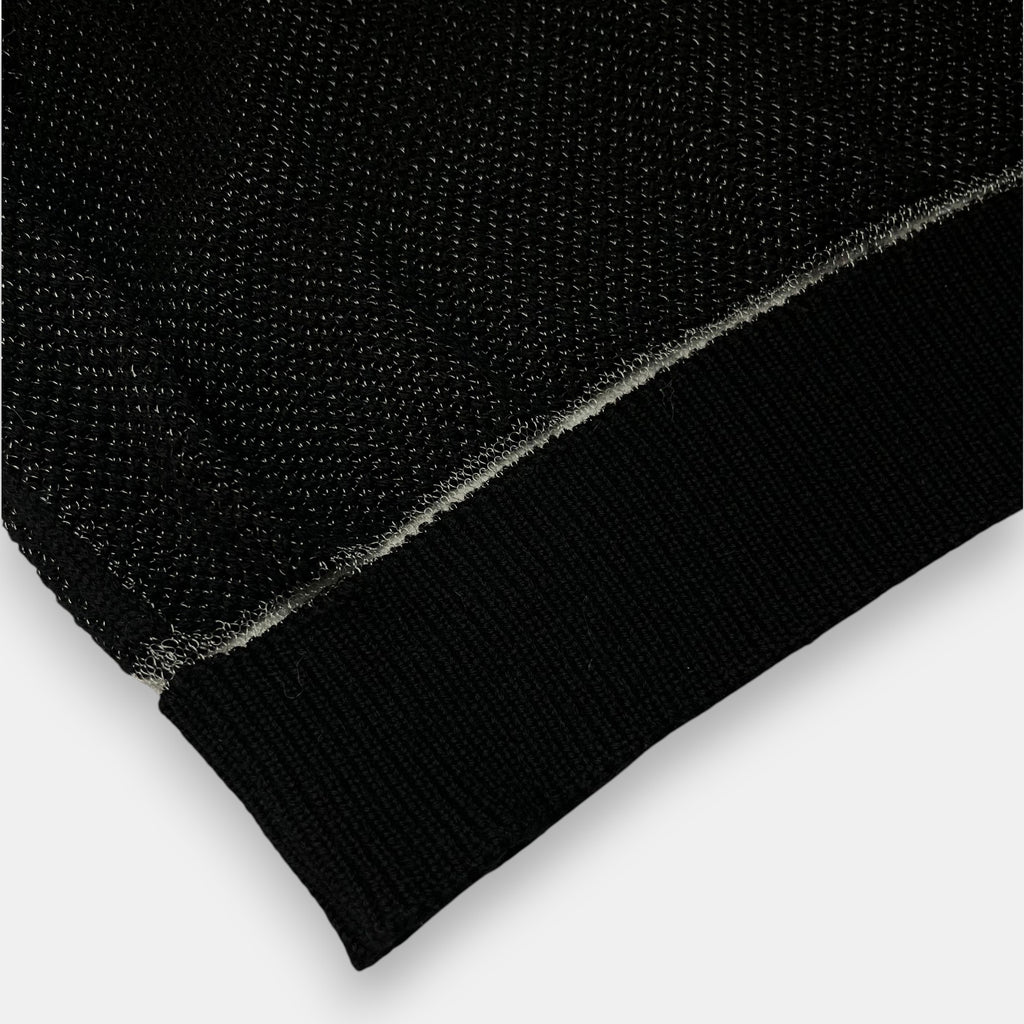 Maison Martin Margiela Black Distressed Silver Thread Knit Sweater 2012