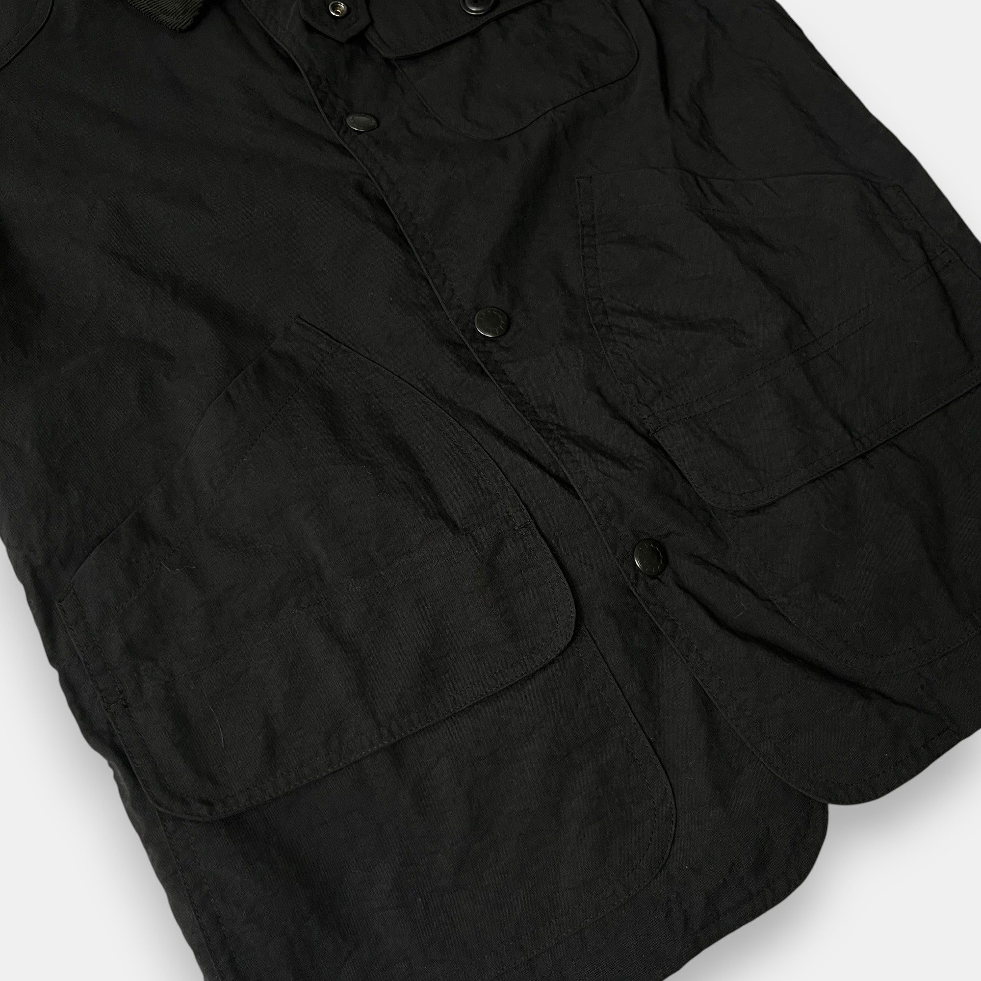 OriginalFake Black Jacket with Corduroy Collar