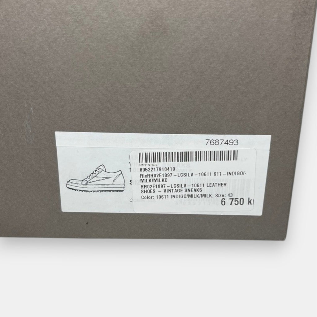 Rick Owens Brown Suede Vintage Low-Top Sneakers w. Box FW25