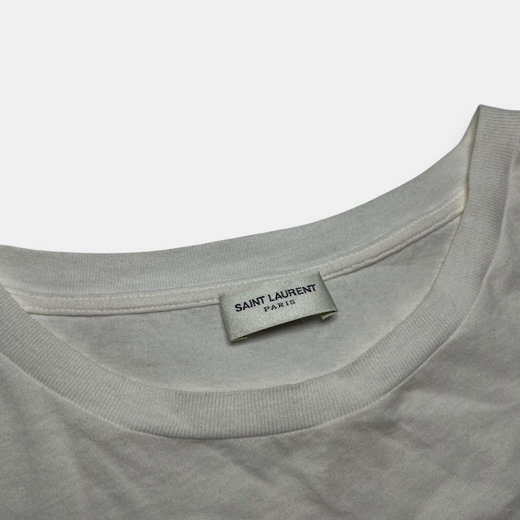 Saint Laurent Paris White No Smoking T-Shirt Anthony Vaccarello 2017 w. Tag