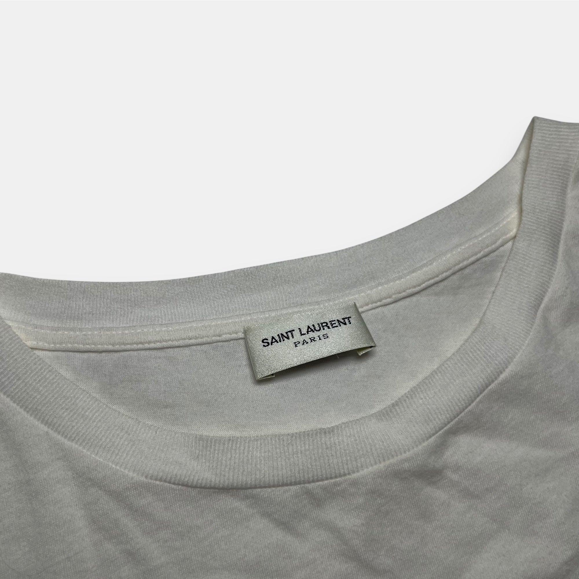 Saint Laurent Paris White No Smoking T-Shirt Anthony Vaccarello 2017 w. Tag