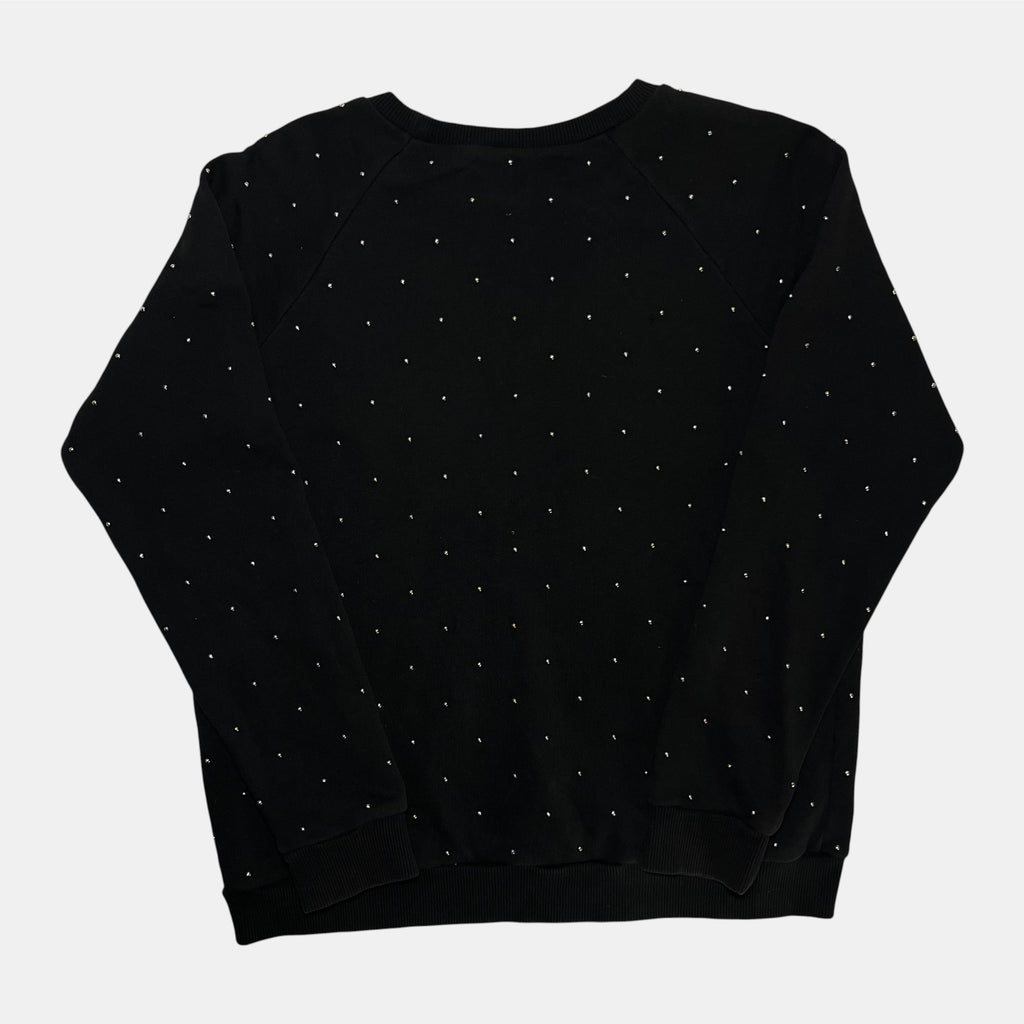 Saint Laurent Paris Black Studded Sweatshirt Hedi Slimane 2014