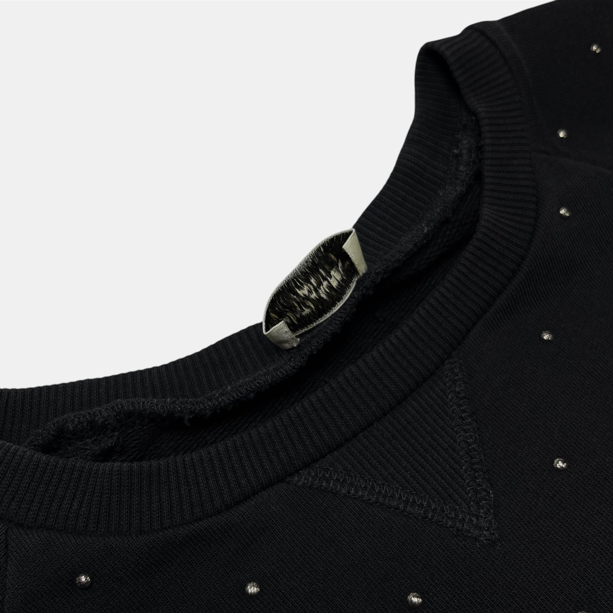 Saint Laurent Paris Black Studded Sweatshirt Hedi Slimane 2014