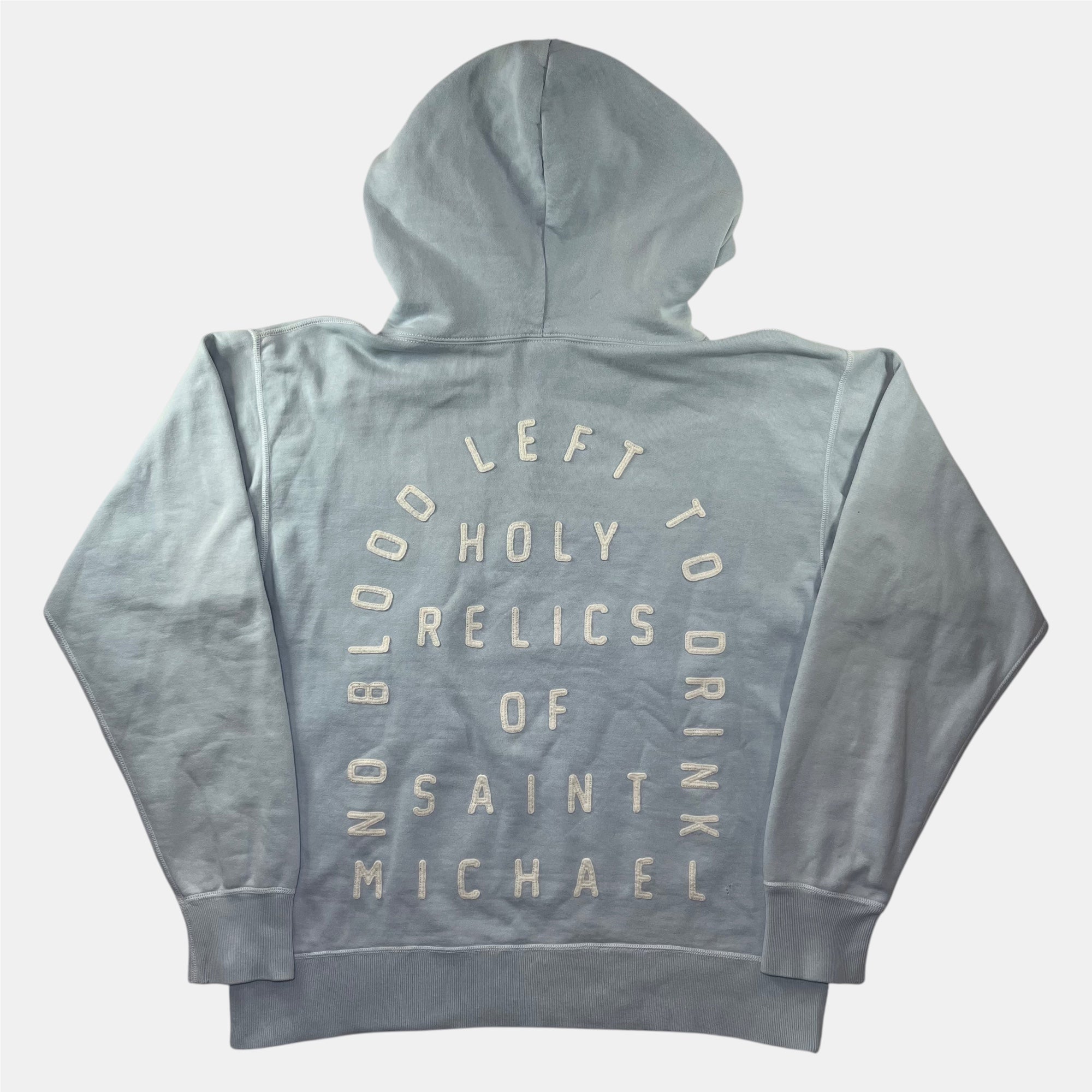 Saint Mxxxxxx "Saint" Hoodie Baby Blue Distressed FW22