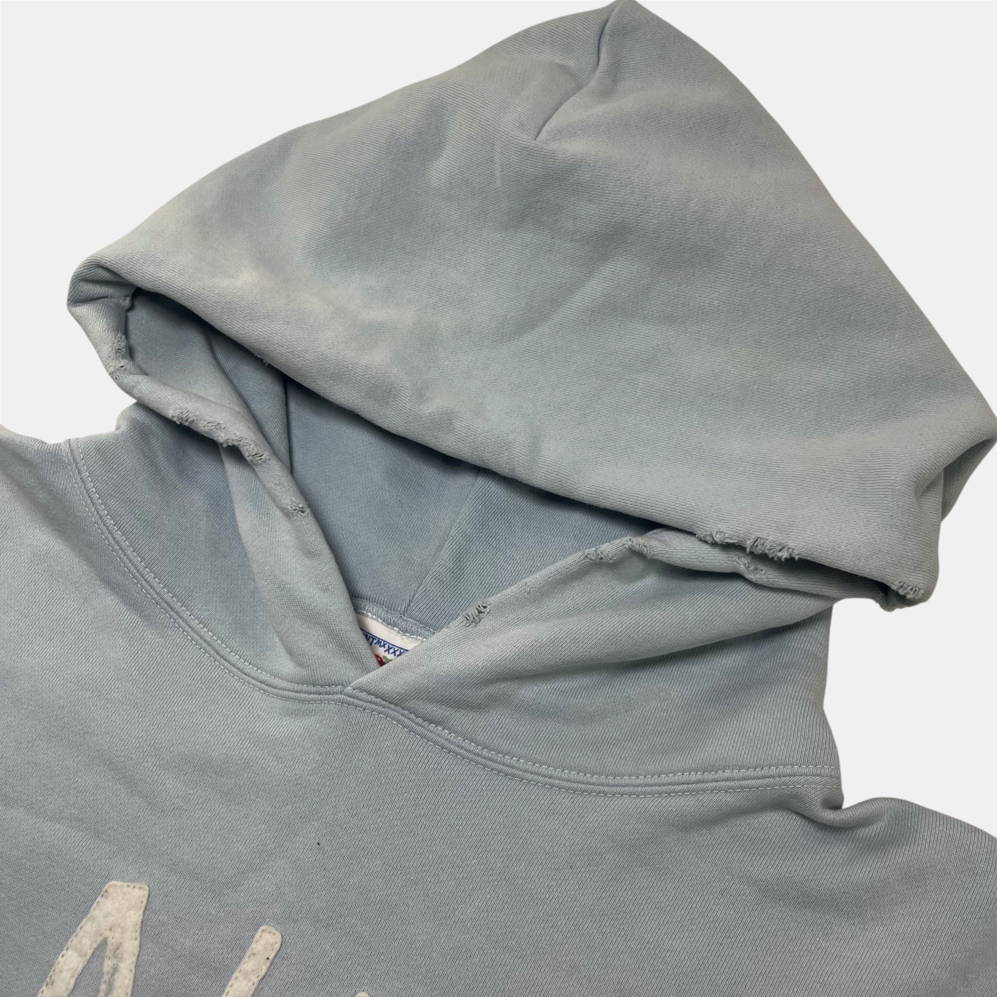 Saint Mxxxxxx "Saint" Hoodie Baby Blue Distressed FW22