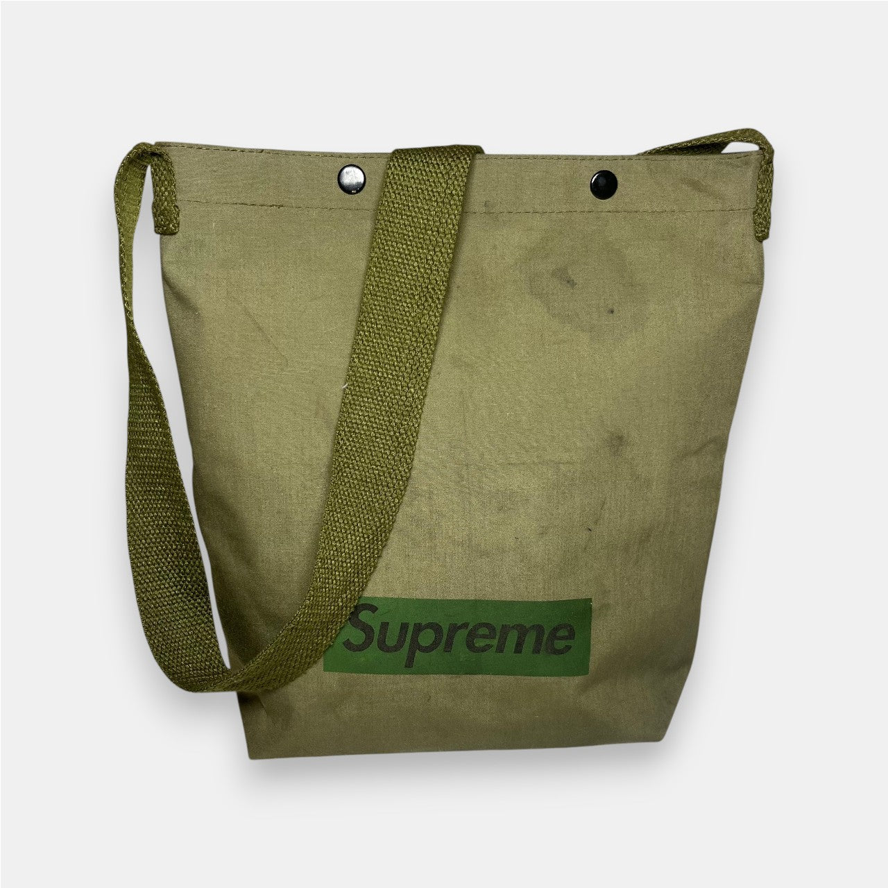 Supreme Olive Green Box Logo Tote Bag from Book Vol.6, 2010