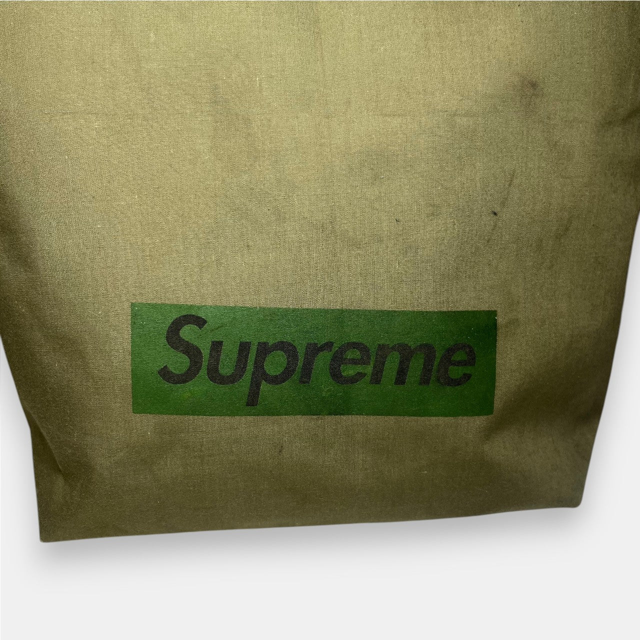 Supreme Olive Green Box Logo Tote Bag from Book Vol.6, 2010