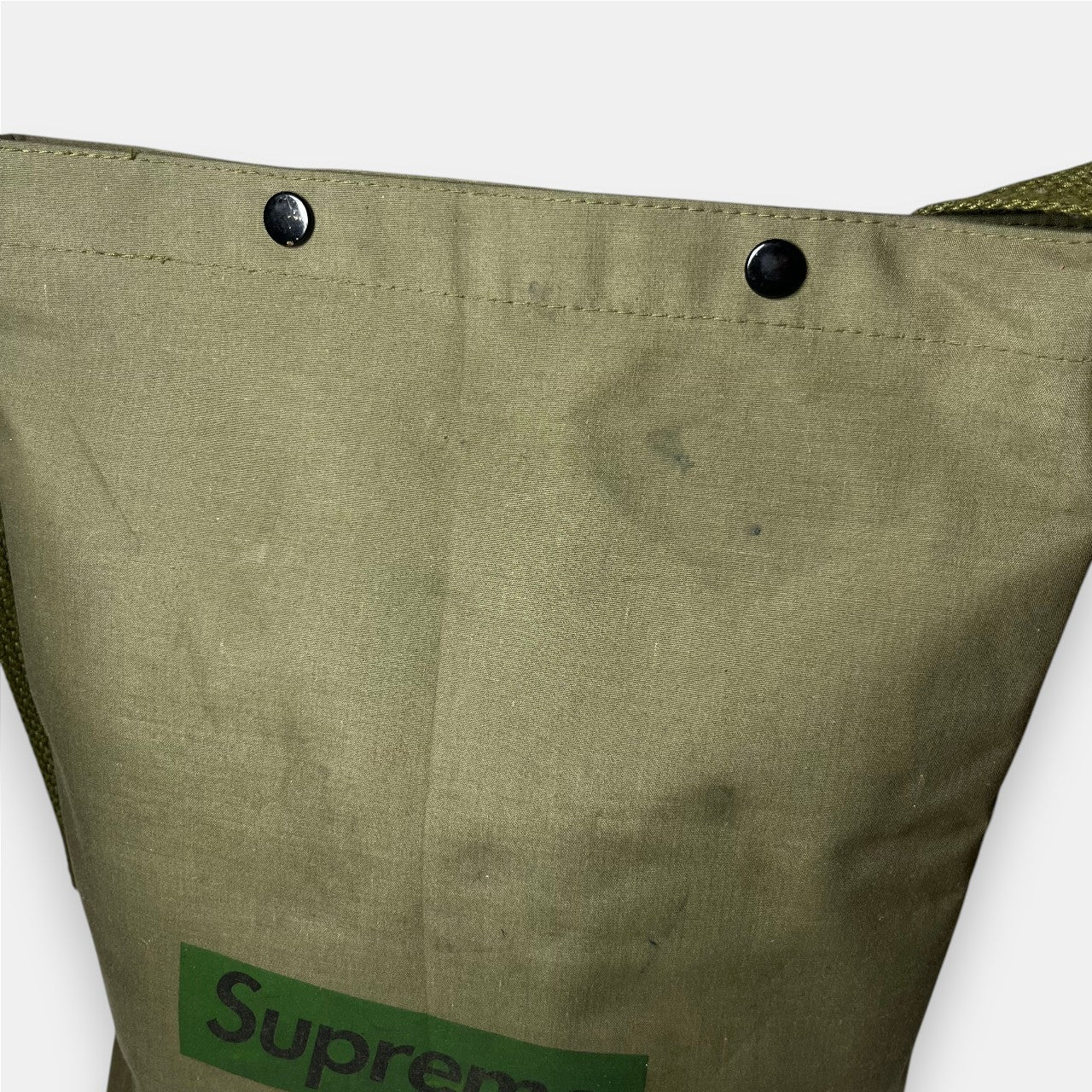 Supreme Olive Green Box Logo Tote Bag from Book Vol.6, 2010
