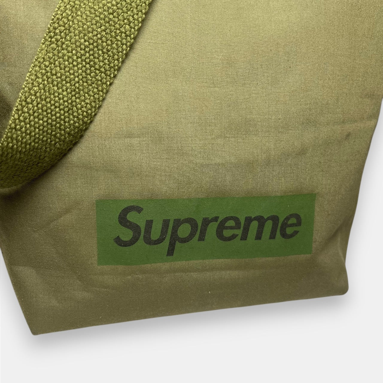 Supreme Olive Green Box Logo Tote Bag from Book Vol.6, 2010