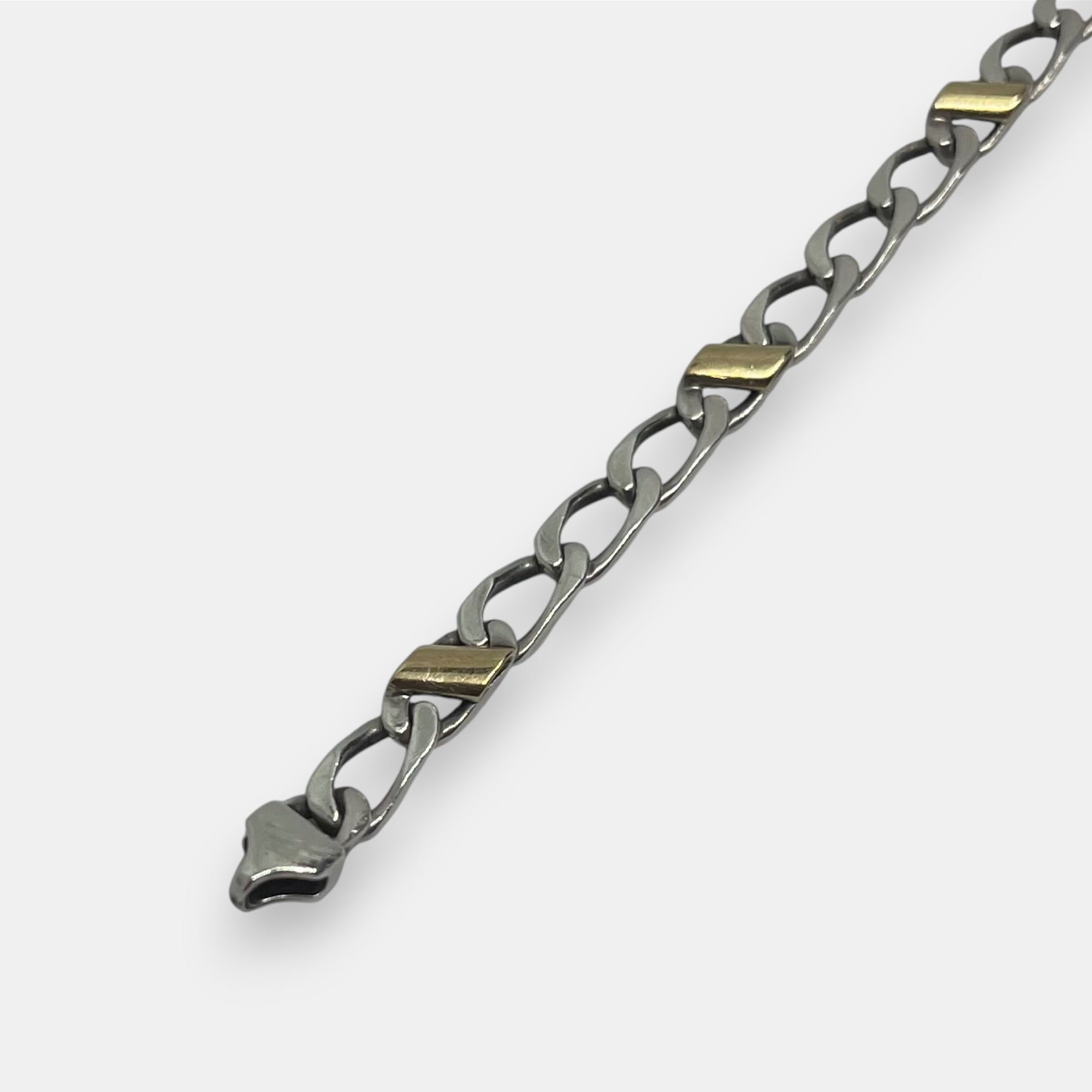 Tiffany & Co. .925 Silver & 18k Gold Bracelet w. Dust Bags & Box