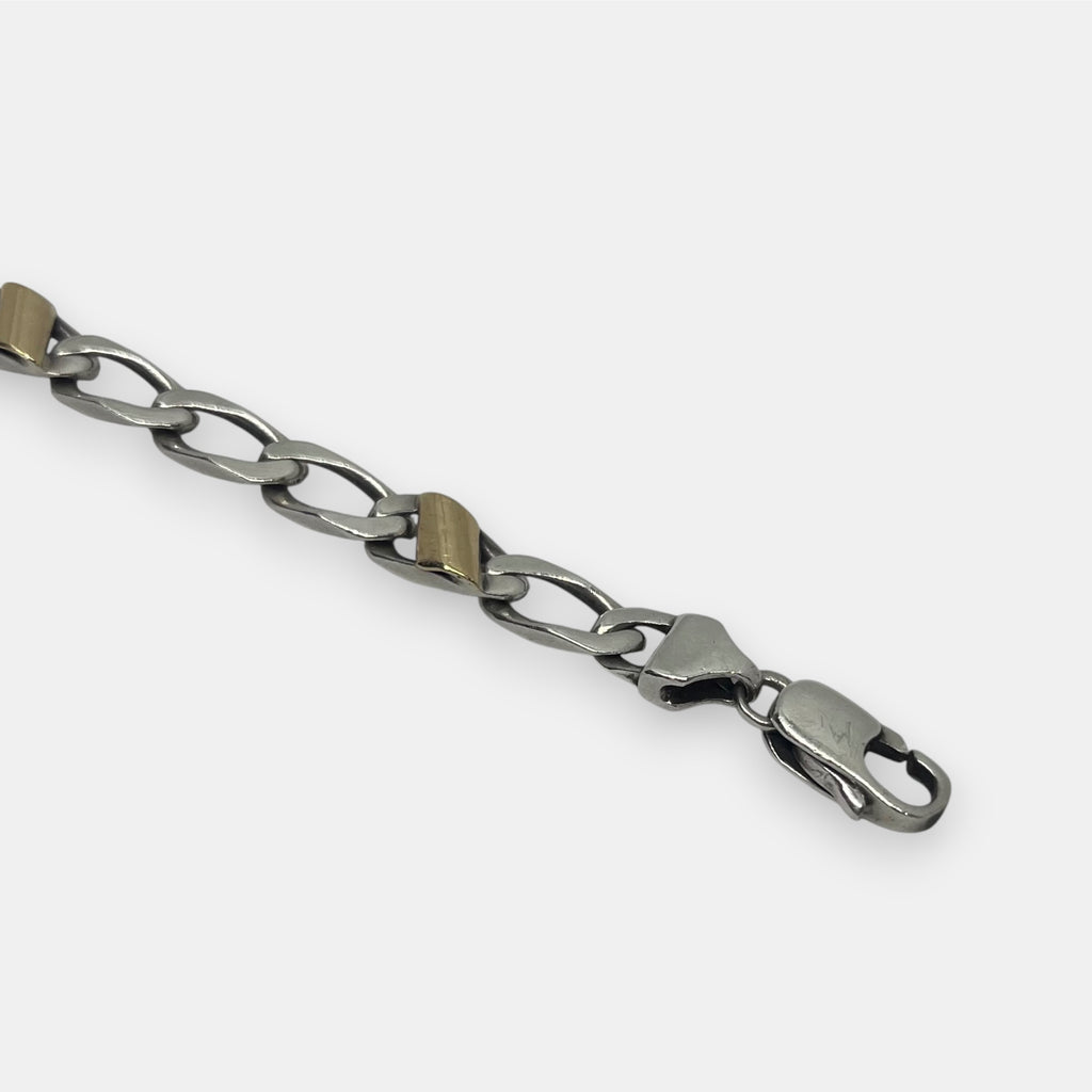 Tiffany & Co. .925 Silver & 18k Gold Bracelet w. Dust Bags & Box