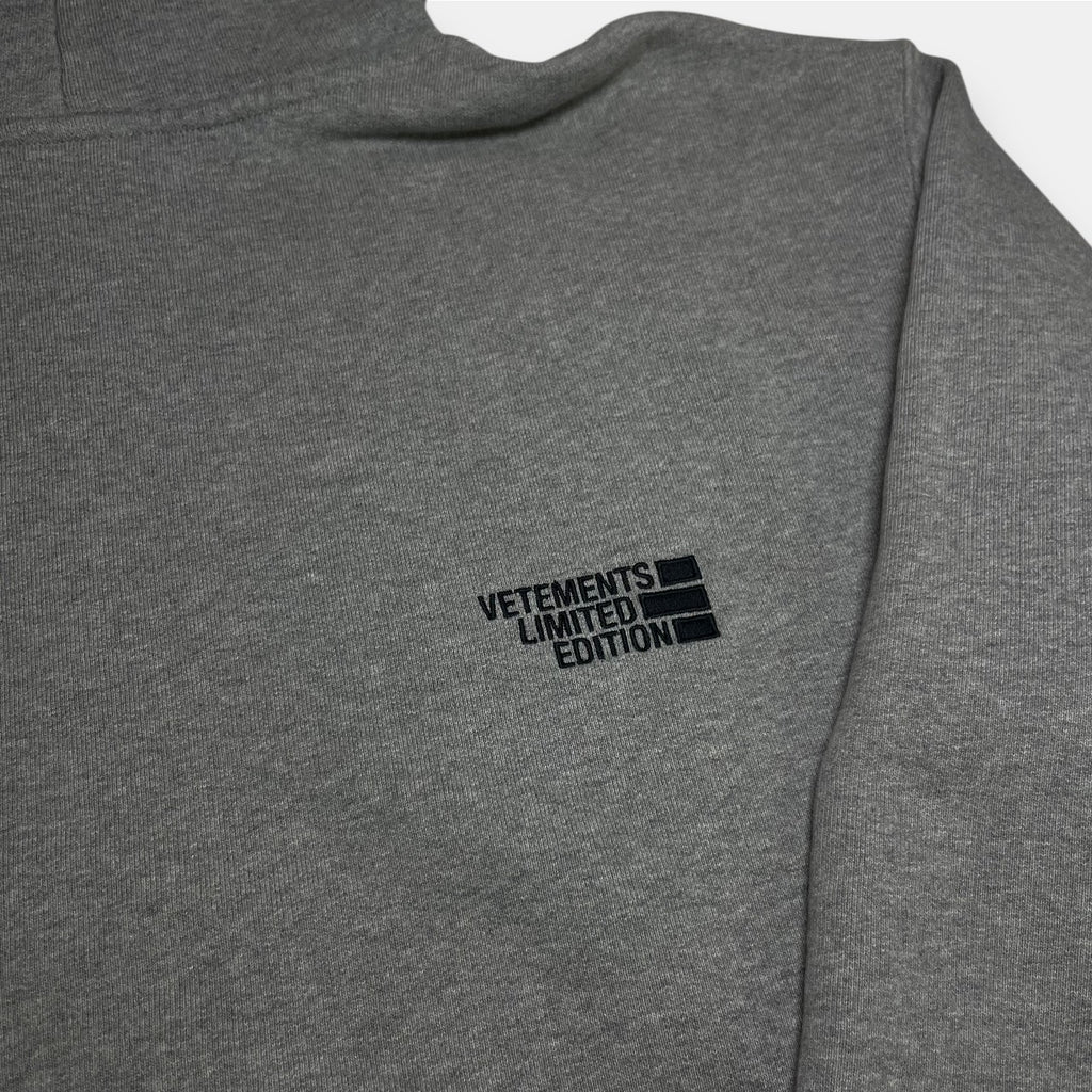 Vetements Gray Limited Edition Logo Hoodie 2020