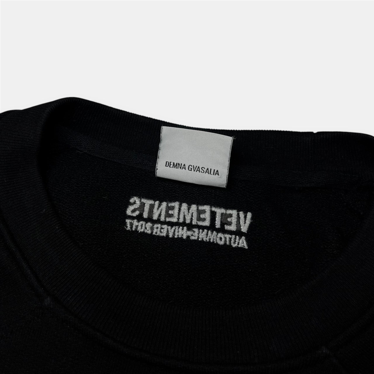 Vetements AW17 Unidad Hombres Black Sweatshirt