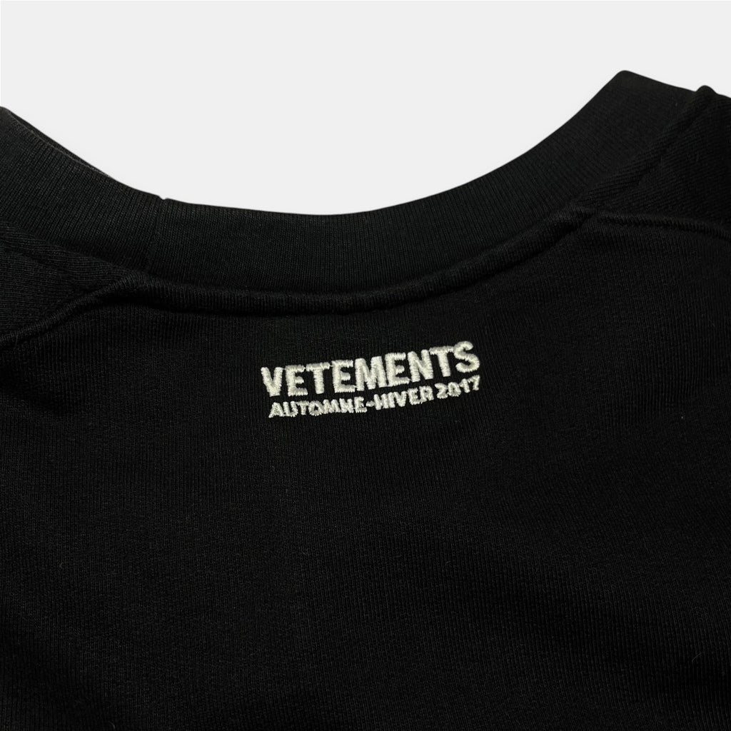 Vetements AW17 Unidad Hombres Black Sweatshirt
