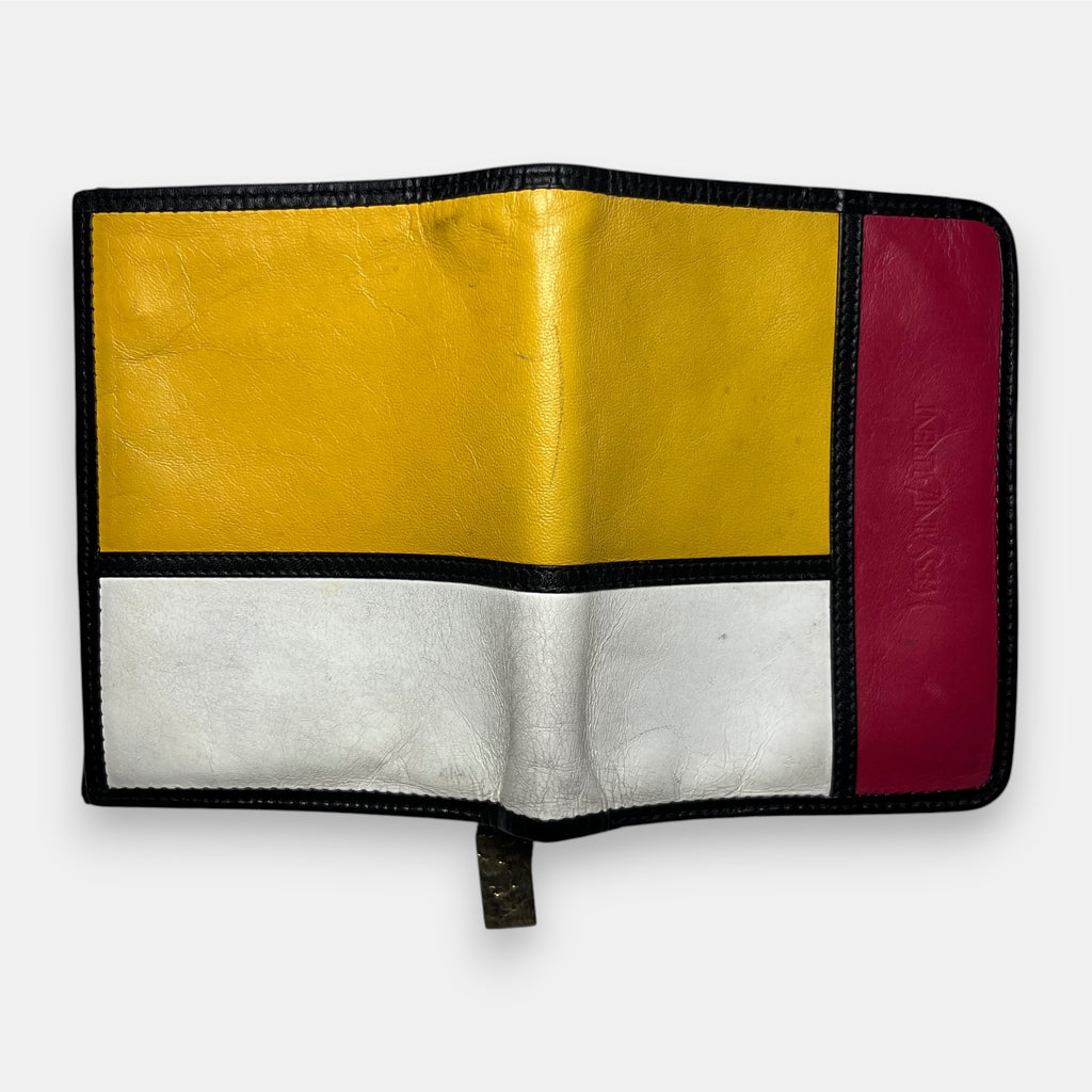 Yves Saint Laurent Mondrian Leather Wallet Very Rare