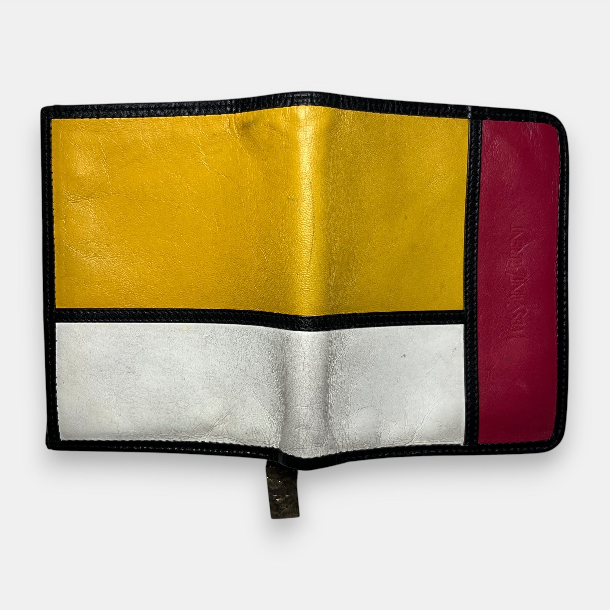 Yves Saint Laurent Mondrian Leather Wallet Very Rare