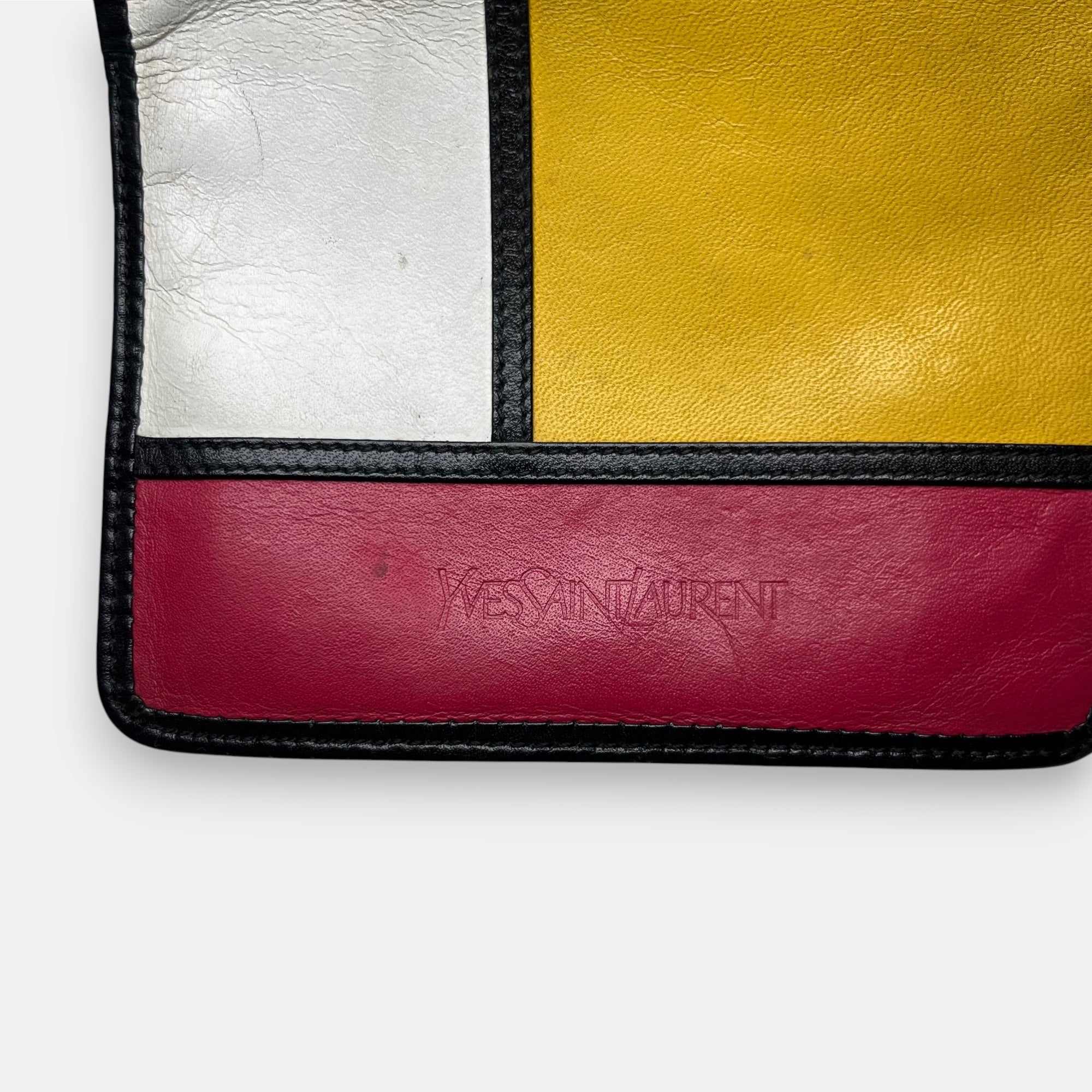 Yves Saint Laurent Mondrian Leather Wallet Very Rare