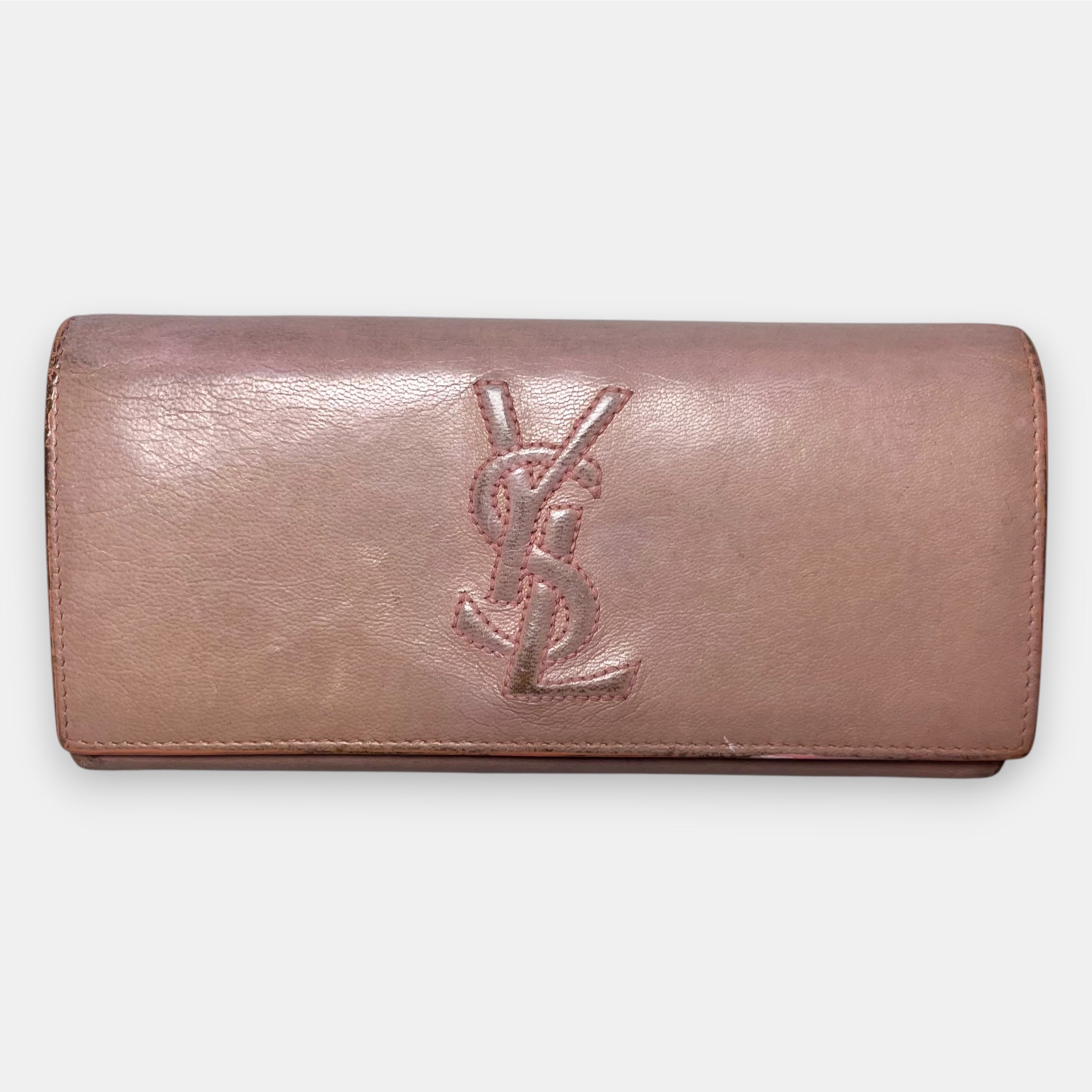 Yves Saint Laurent Rive Gauche Pink Long Wallet 2011 w. Box & Tags