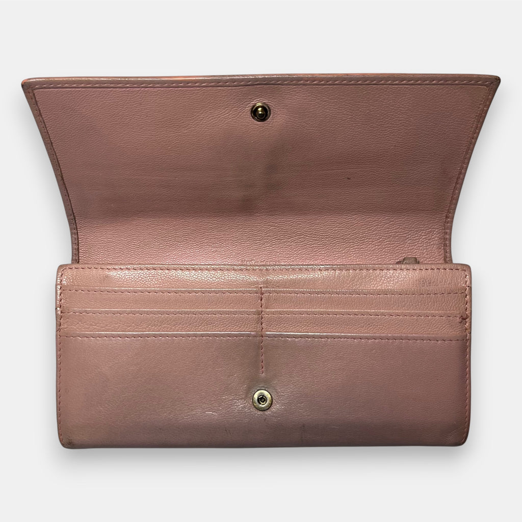 Yves Saint Laurent Rive Gauche Pink Long Wallet 2011 w. Box & Tags