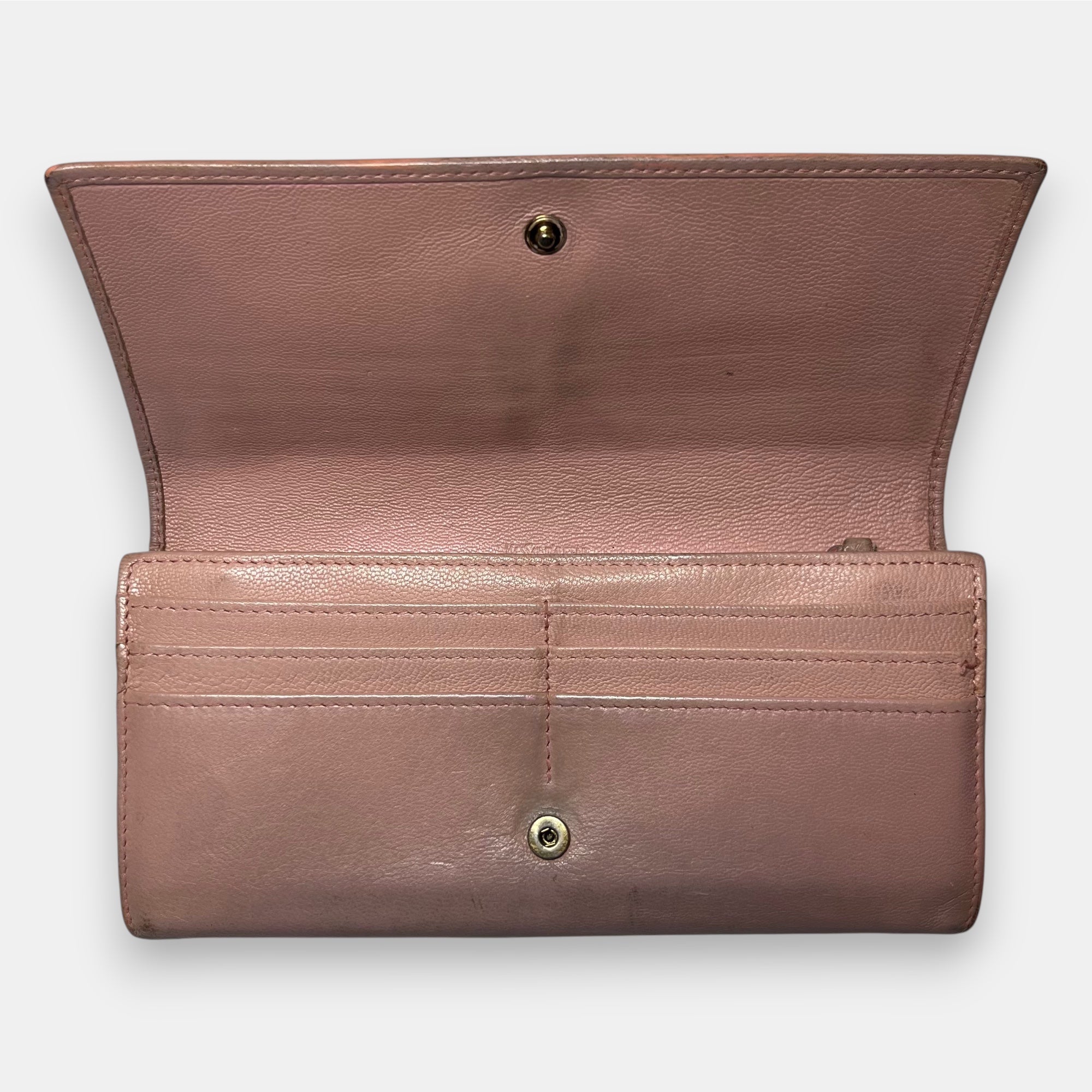 Yves Saint Laurent Rive Gauche Pink Long Wallet 2011 w. Box & Tags