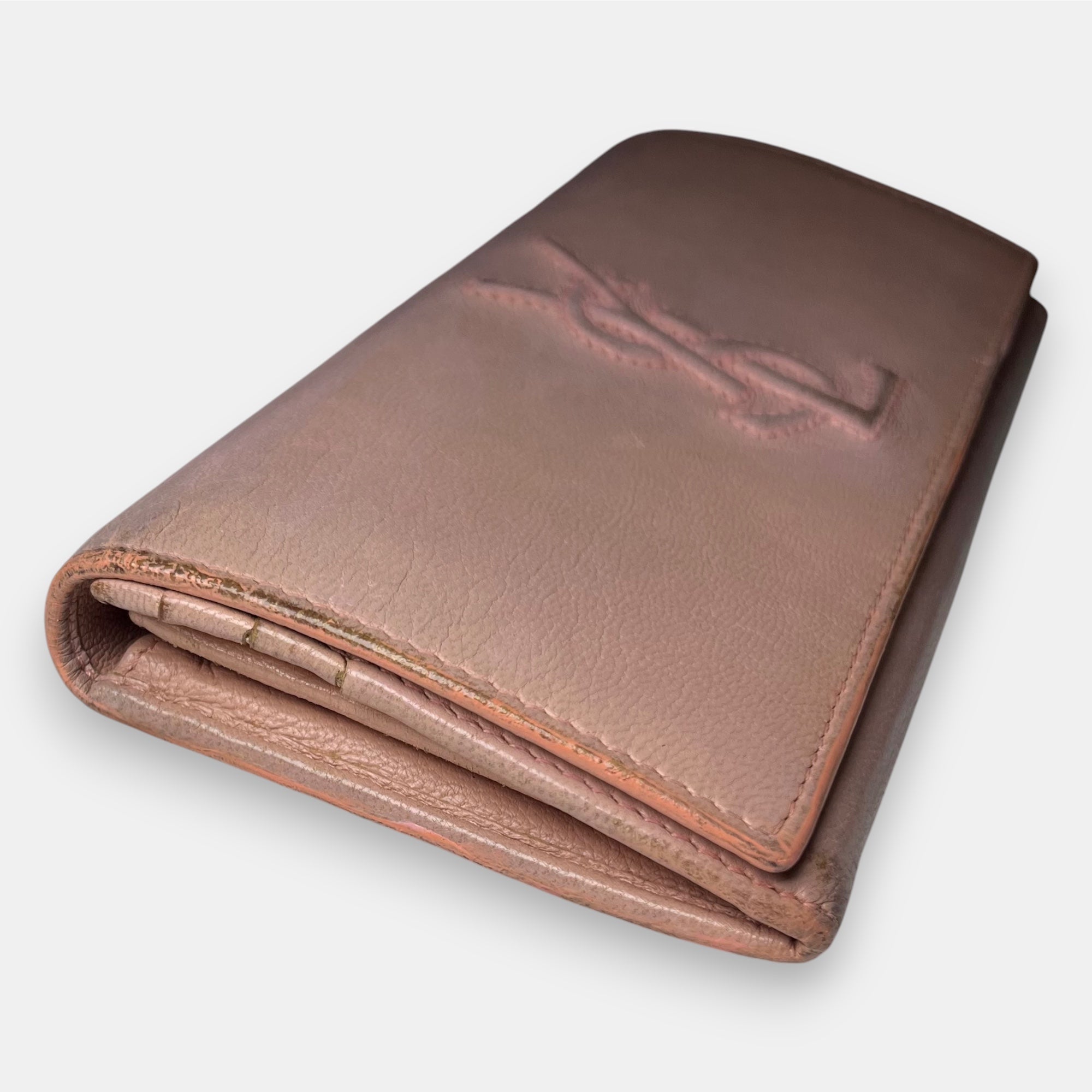 Yves Saint Laurent Rive Gauche Pink Long Wallet 2011 w. Box & Tags