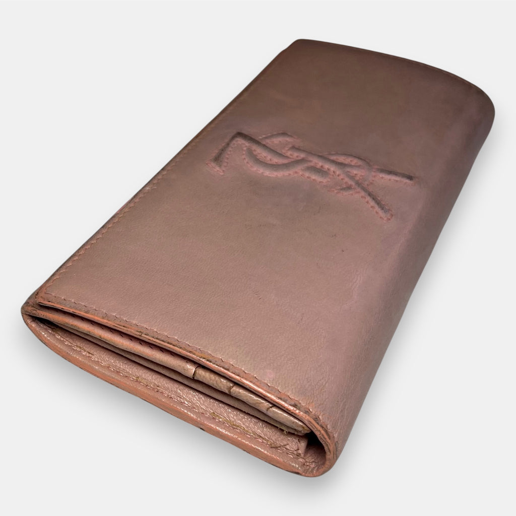 Yves Saint Laurent Rive Gauche Pink Long Wallet 2011 w. Box & Tags