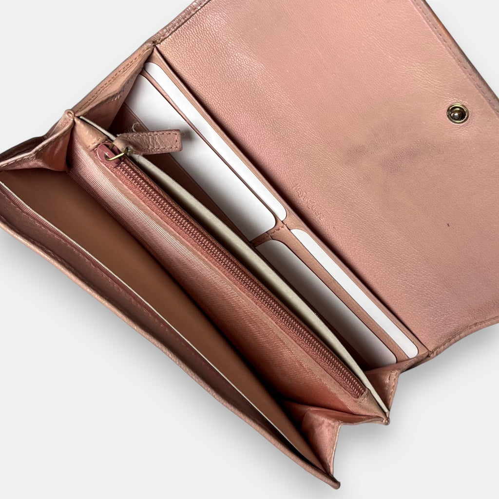 Yves Saint Laurent Rive Gauche Pink Long Wallet 2011 w. Box & Tags