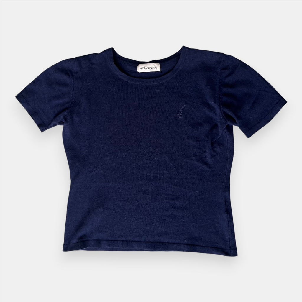 Yves Saint Laurent Knit T-Shirt Navy